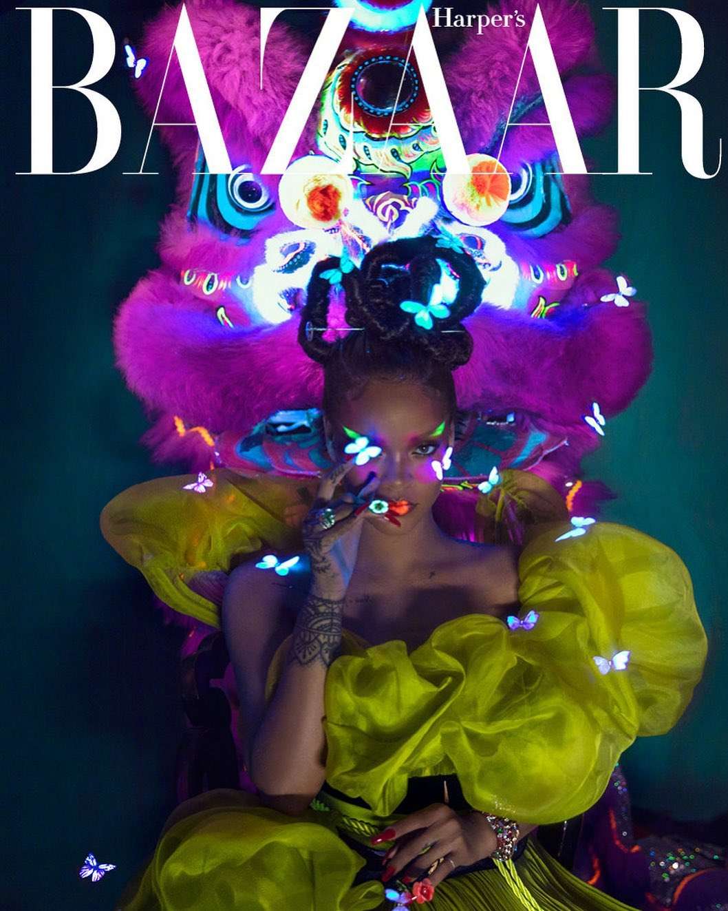 Рианна в образе сексуальной гейши снялась в роскошной фотосессии для Harper's BAZAAR - фото 441103