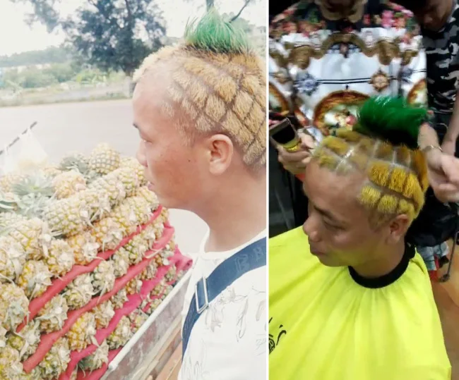 Чоловік зробив зачіску у вигляді ананасу, але зовсім не 'по приколу' - фото 442446