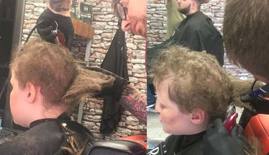 Мальчик не ходил в парикмахерскую 10 лет, и поэтому его прическа выглядит довольно жутко - фото 443397
