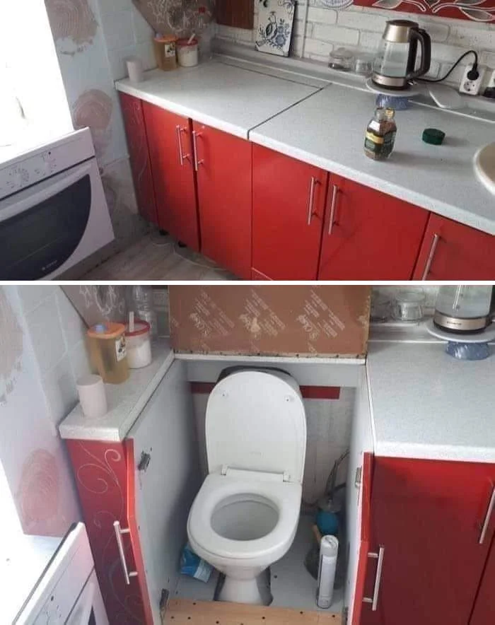 Люди поделились самыми нелепыми интерьерами кухонь, от которых хочется закрыть глаза - фото 446865