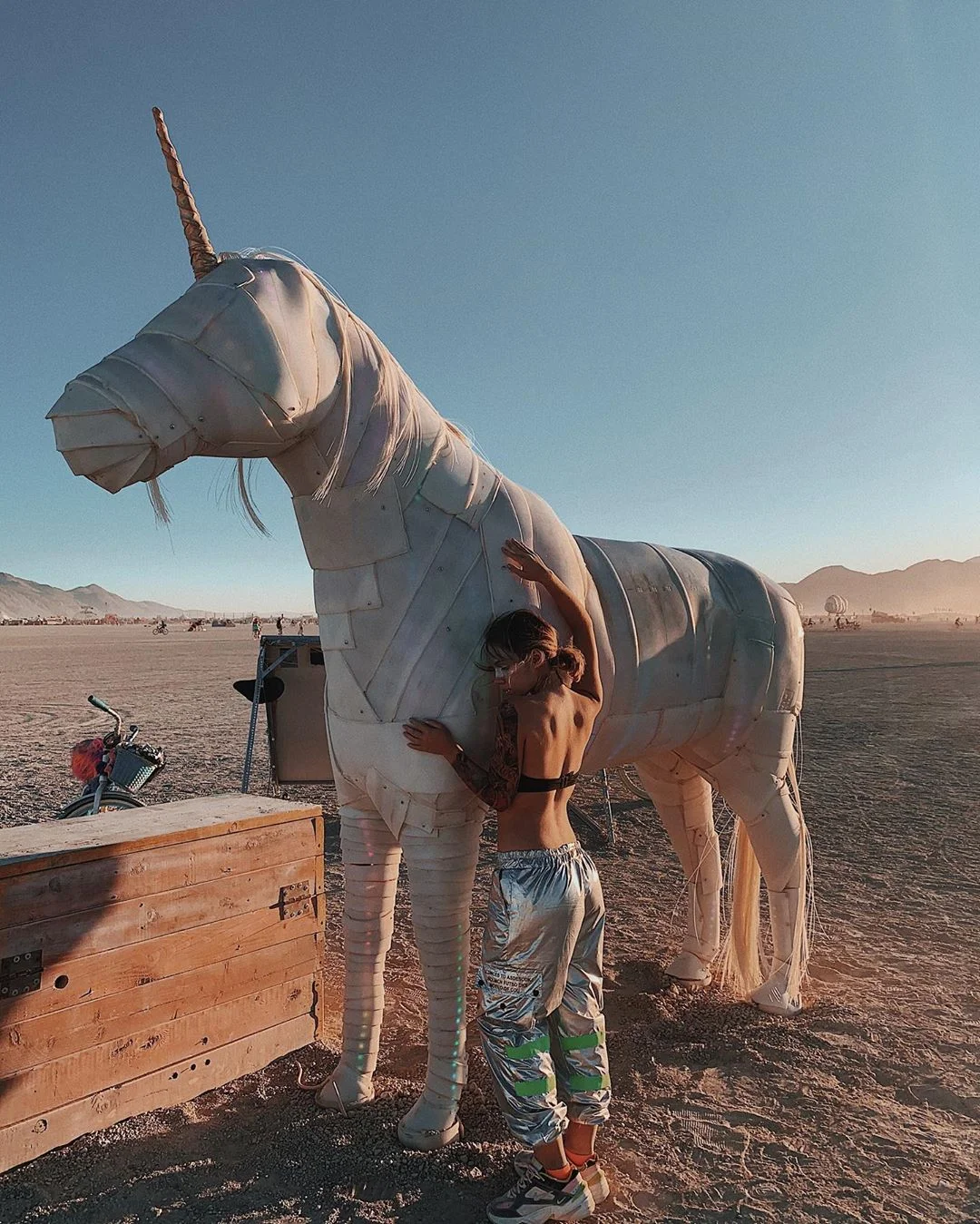 Нереальной красоты скульптуры и голые тела на фестивале Burning Man 2019 - фото 448410