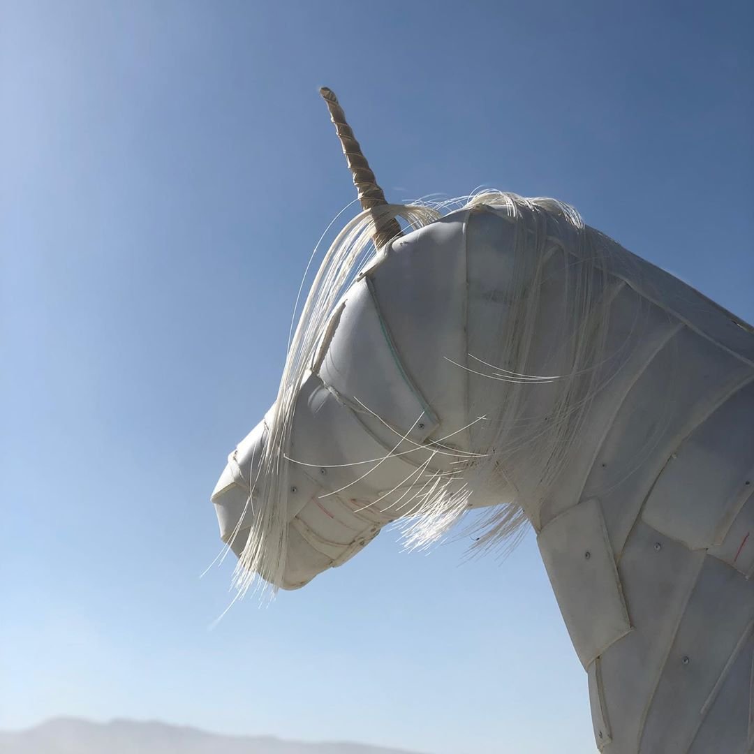 Нереальной красоты скульптуры и голые тела на фестивале Burning Man 2019 - фото 448443