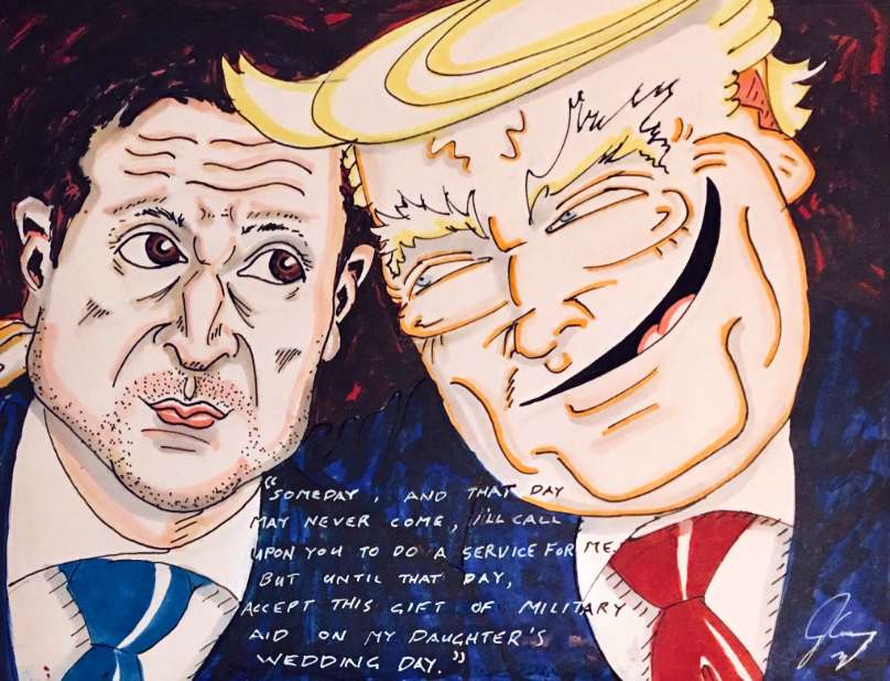 Джим Керри потроллил президента Украины Владимира Зеленского остроумной карикатурой - фото 453350