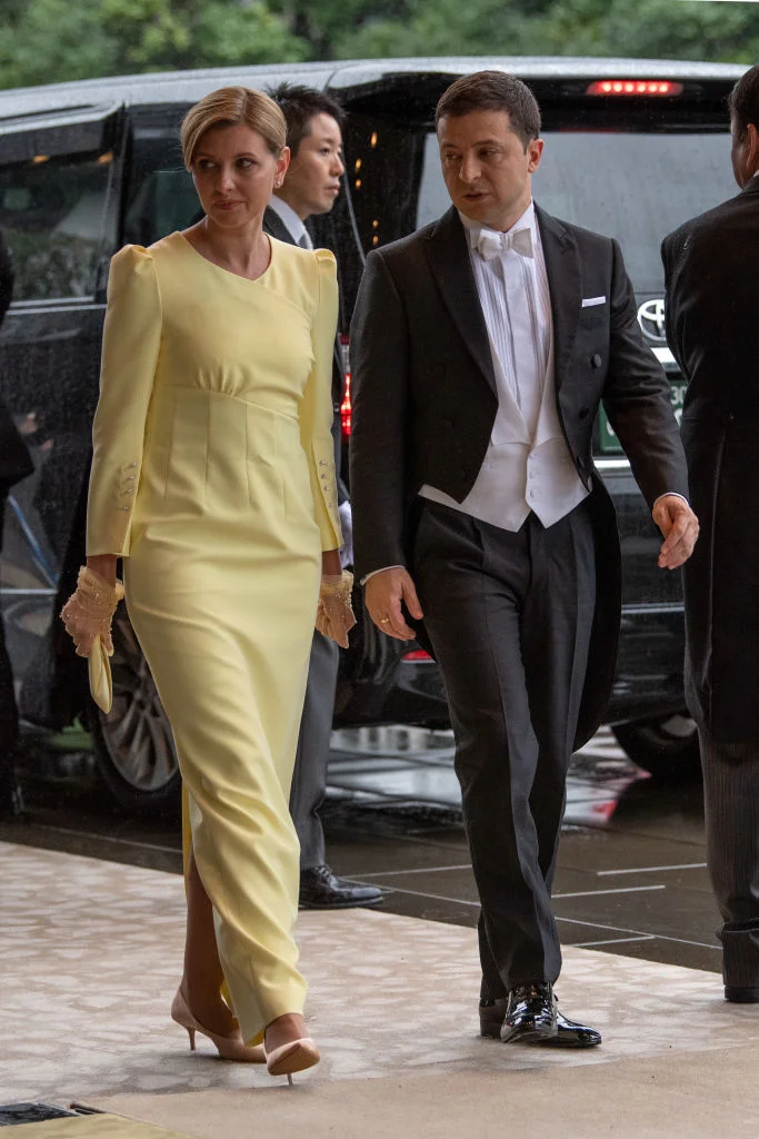 Елена Зеленская в стильном платье побывала на приеме с королевой Испании и другими - фото 454924