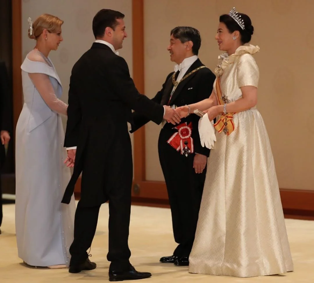 Олена і Володимир Зеленський на балу на честь інтронізації імператора Японії 22 жовтня 2019 року - фото 454976