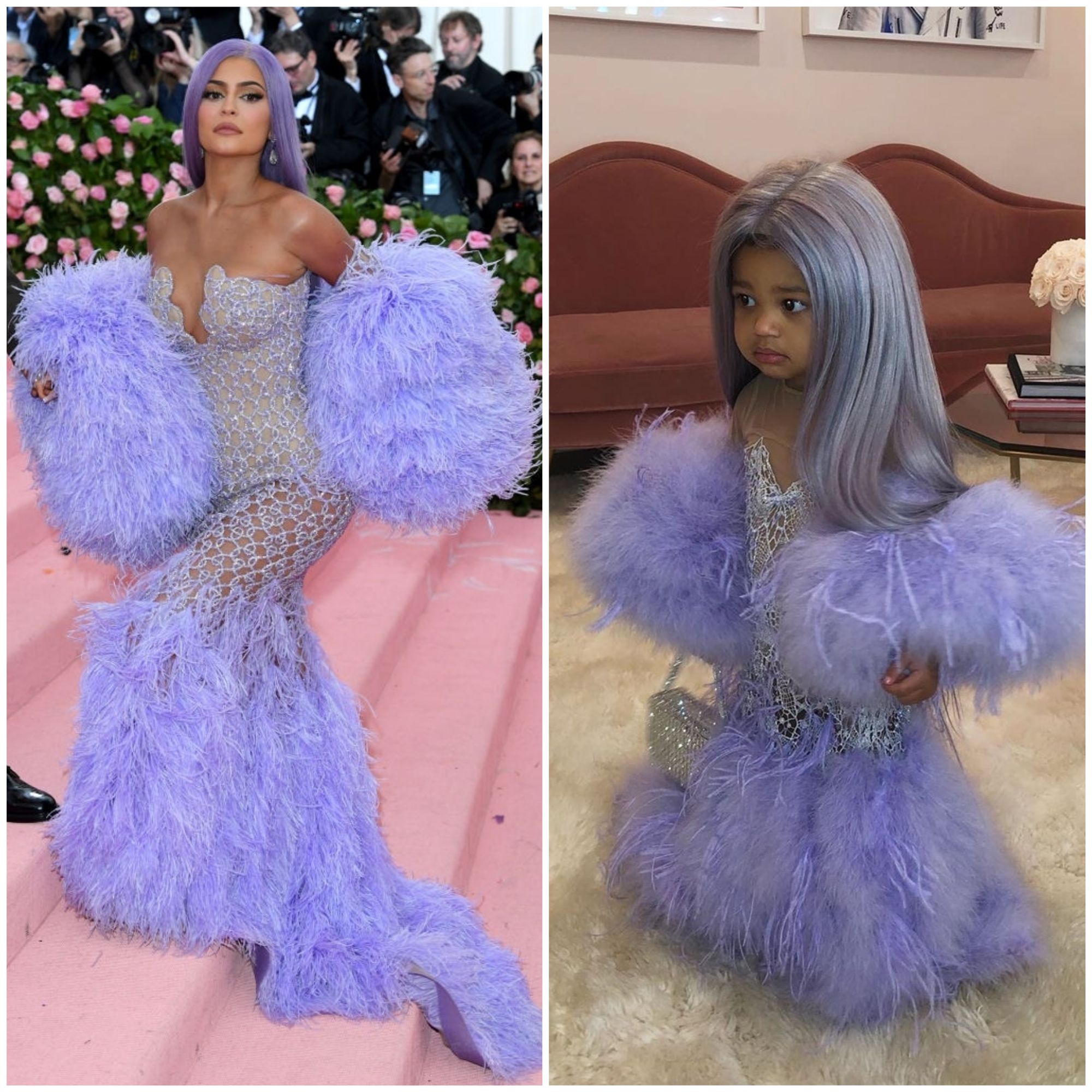 Кайлі Дженнер одягнула доньку в маленьку копію свого наряду на Met Gala-2019 - фото 455682