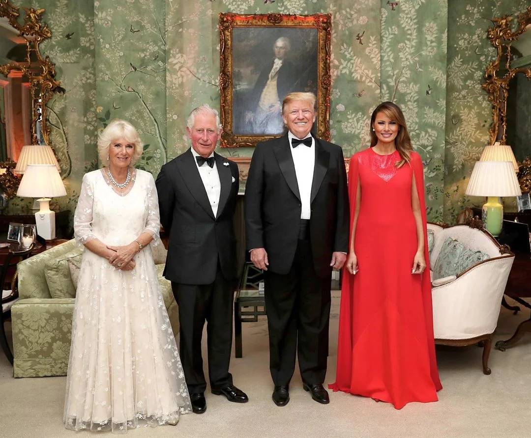 Принц Чарльз і Камілла Корнуольська з подружжям Трамп - фото 458937