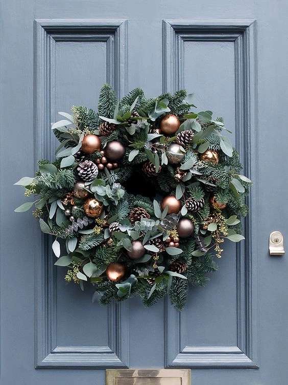 Різдвяні віночки на двері ідеї 2019-2020 - фото 461082