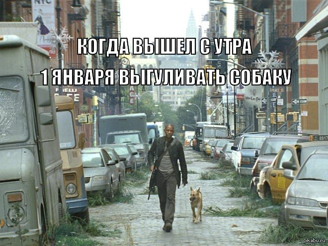 Выживет сильнейший: прикольные картинки и смешные мемы о 1 января - фото 462619