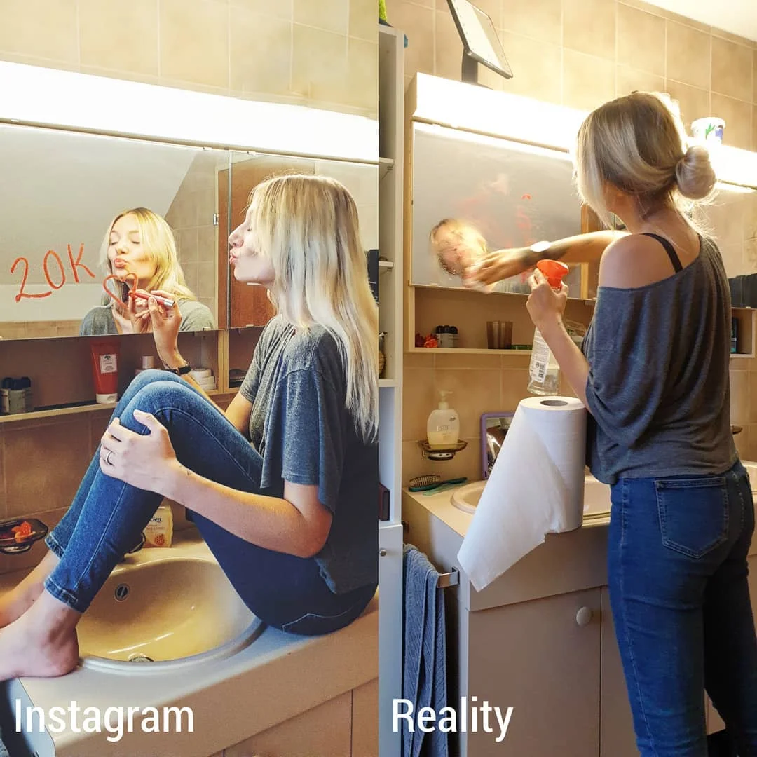 Соцсети vs реальность: швейцарская блогерша постебалась над типичными фото в Instagram - фото 464256