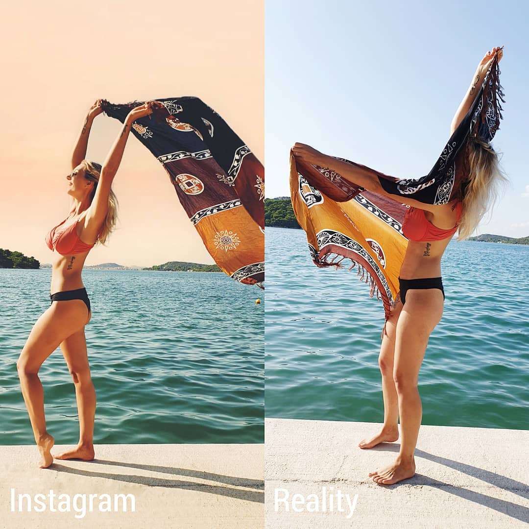 Соцмережі vs реальність: швейцарська блогерка постібалася над типовими фото в Instagram - фото 464257
