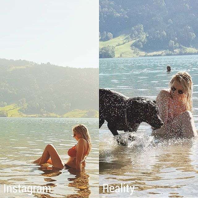 Соцмережі vs реальність: швейцарська блогерка постібалася над типовими фото в Instagram - фото 464267