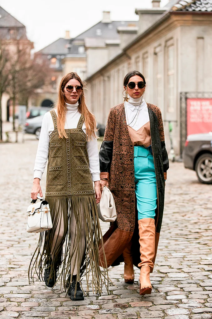 Яркие уличные образы с Недели моды в Копенгагене спасут от зимней серости - фото 465903