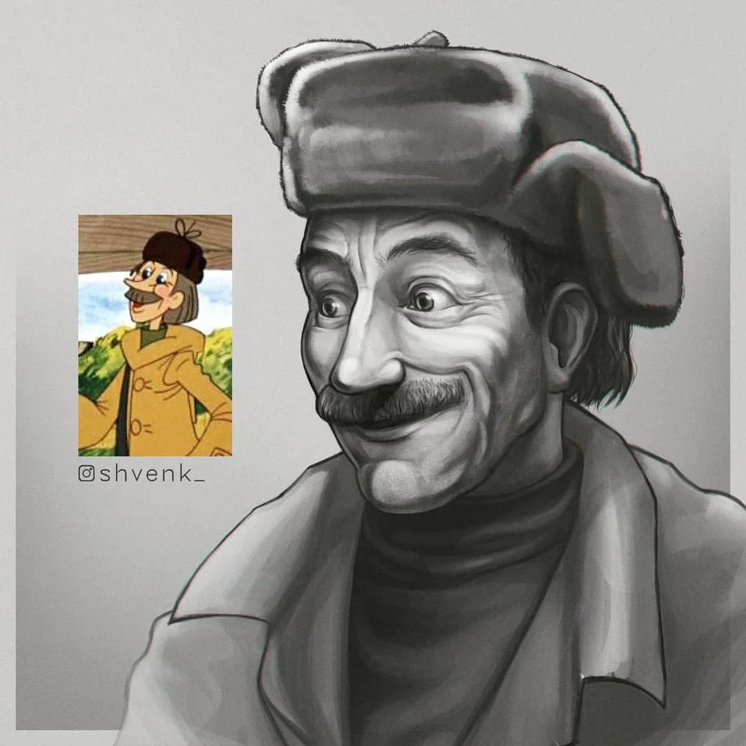 Художник показал, как бы выглядели герои советских мультфильмов в реальной жизни - фото 468122