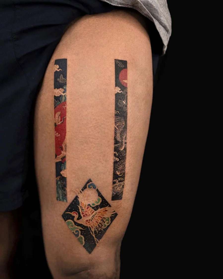 Прямоугольная татуировка - самый модный вид тату в 2020 году - фото 471180