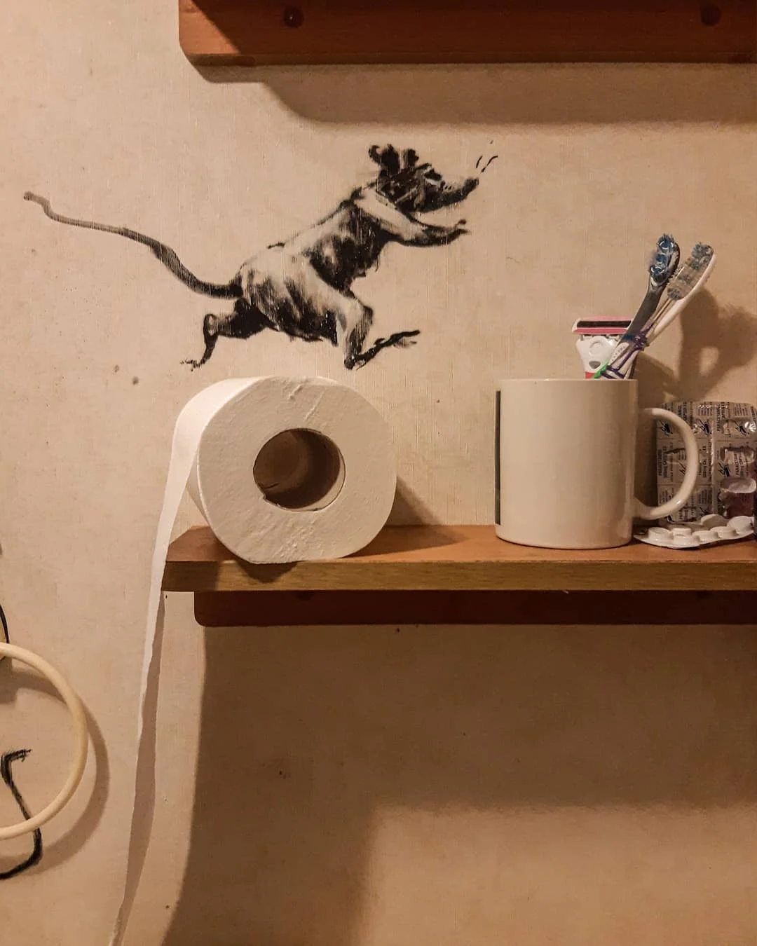 Бэнкси создал новую трешовую инсталляцию в собственном туалете - фото 475363
