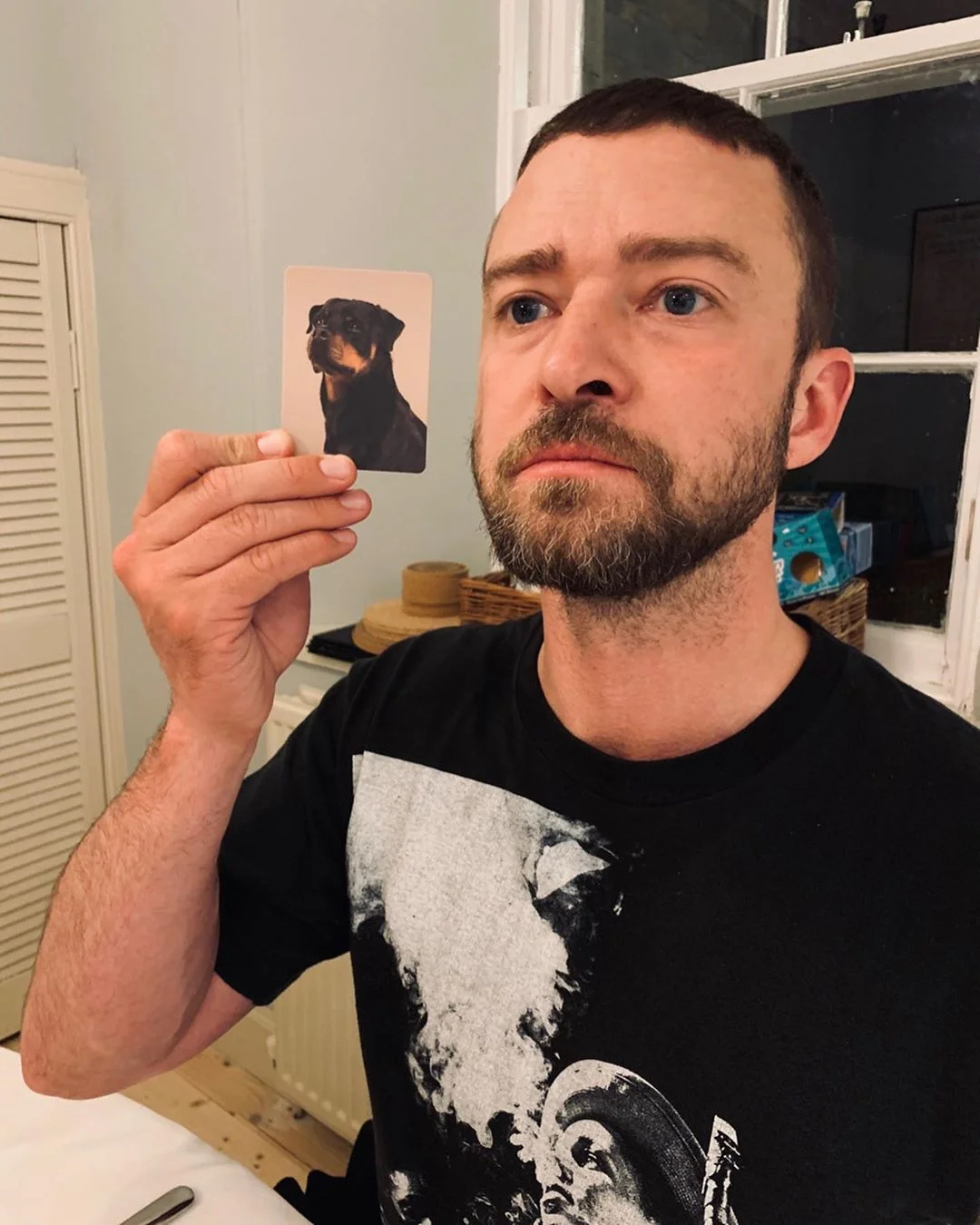 Джастін Тімберлейк показав свого ротвейлера, який неймовірно на нього схожий - фото 476679