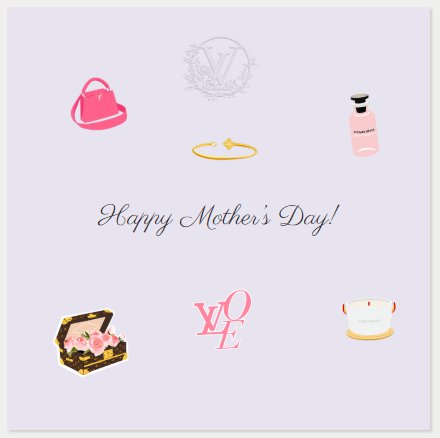 Бренд Louis Vuitton предлагает создать эксклюзивные открытки ко Дню матери – это бесплатно - фото 477290
