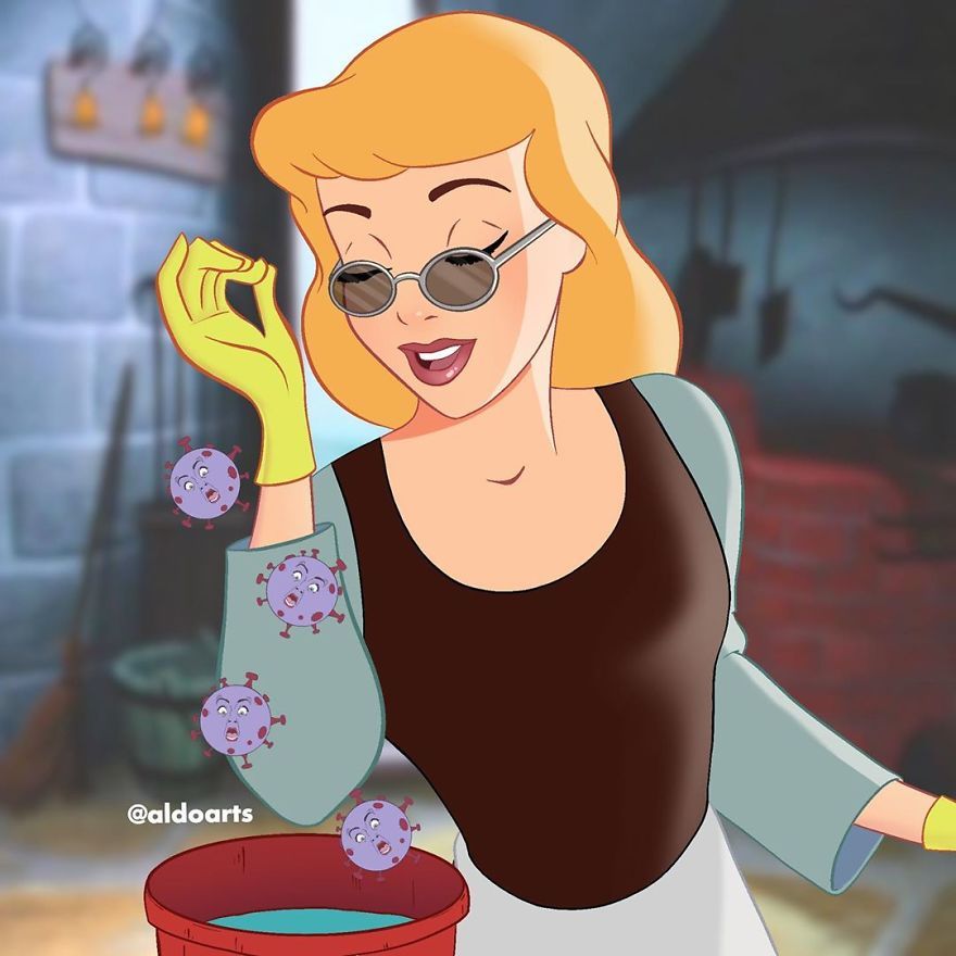 Иллюстратор представил, что коронавирус попал в мир Disney, и получилось очень смешно - 478439 Иллюстратор представил, что коронавирус попал в мир Disney, и получилось очень смешно - фото 478439