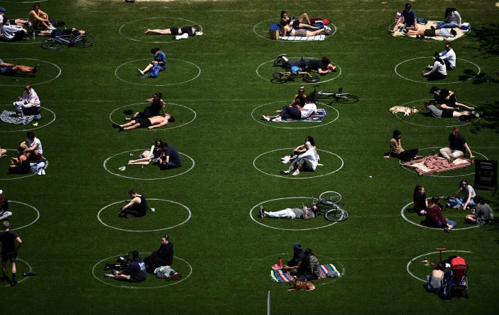 У США вигадали, як людям безпечно відпочивати в парках – для цього знадобилася фарба - фото 478840