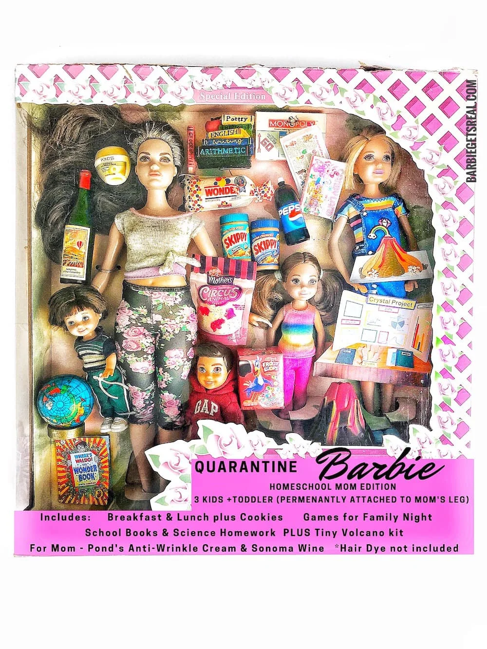 Женщина создала реалистичных кукол Барби, сидящих на карантине – такими их еще не видели - фото 479748