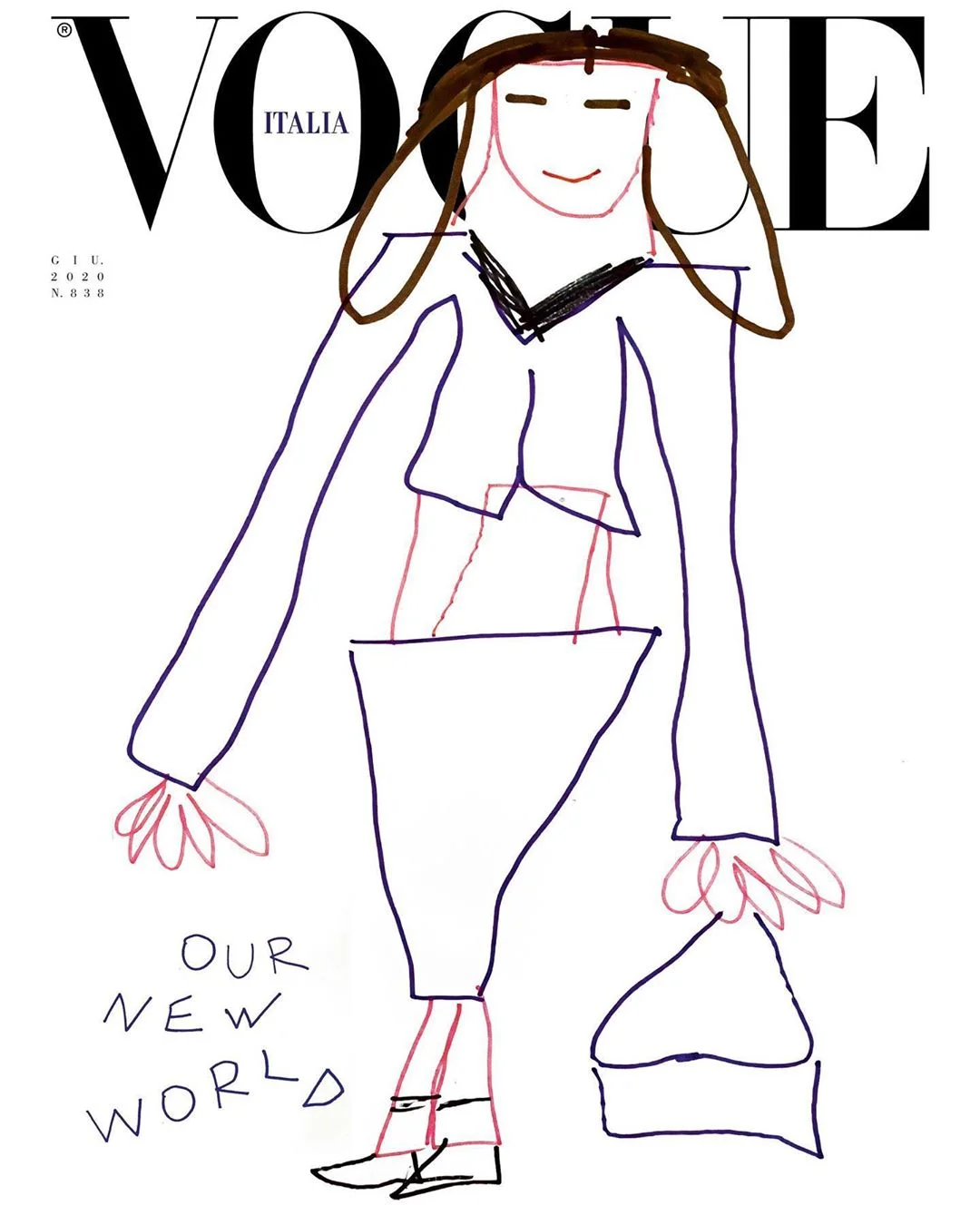 Впервые в истории обложку Vogue украсили детские рисунки - фото 480758