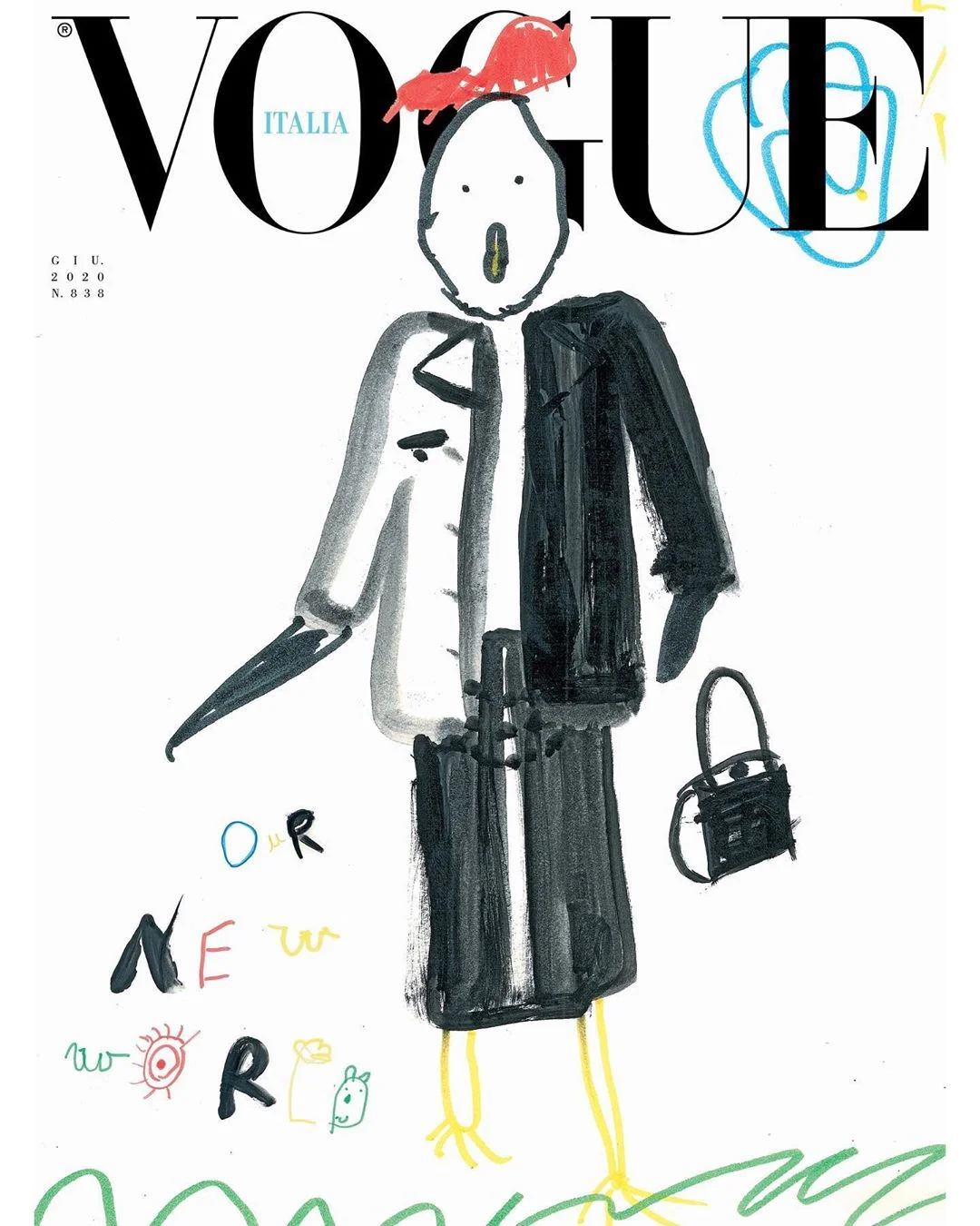 Впервые в истории обложку Vogue украсили детские рисунки - фото 480762