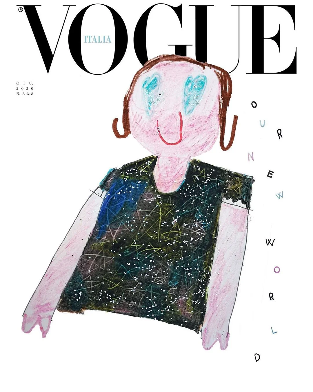 Уперше в історії обкладинку Vogue прикрасили дитячі малюнки - фото 480764