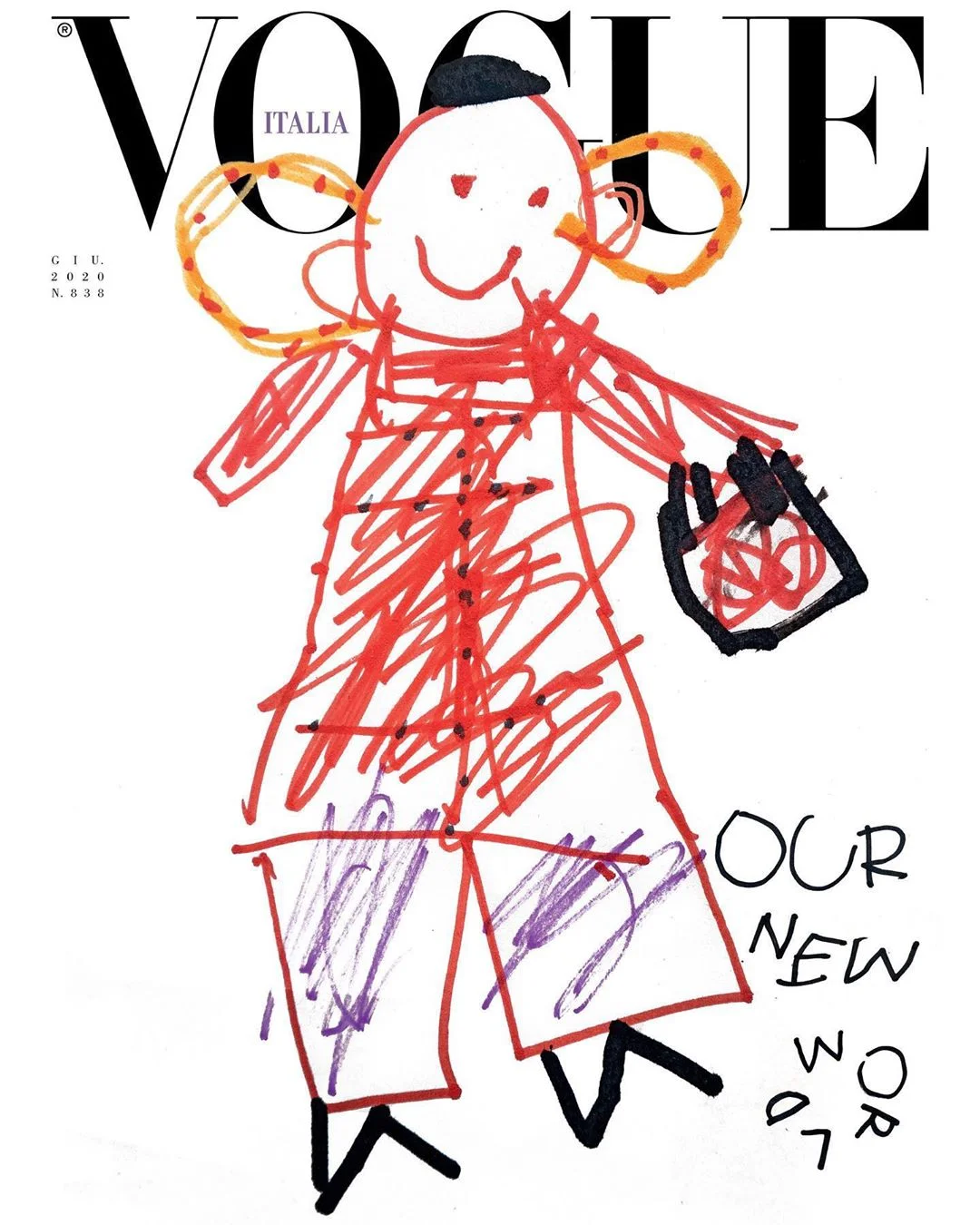 Впервые в истории обложку Vogue украсили детские рисунки - фото 480765