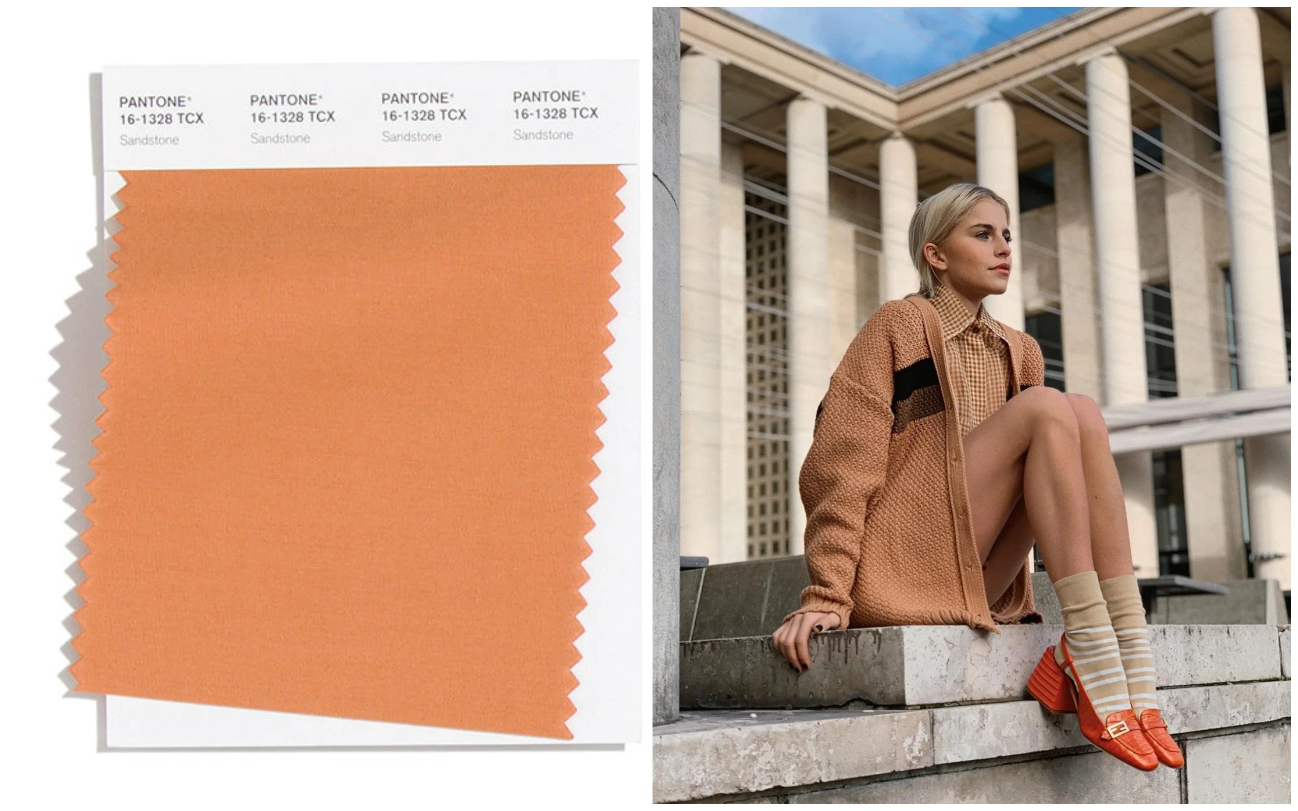 Модні кольори осені 2020 року в одязі - Пісочний (Sandstone) - фото 488565