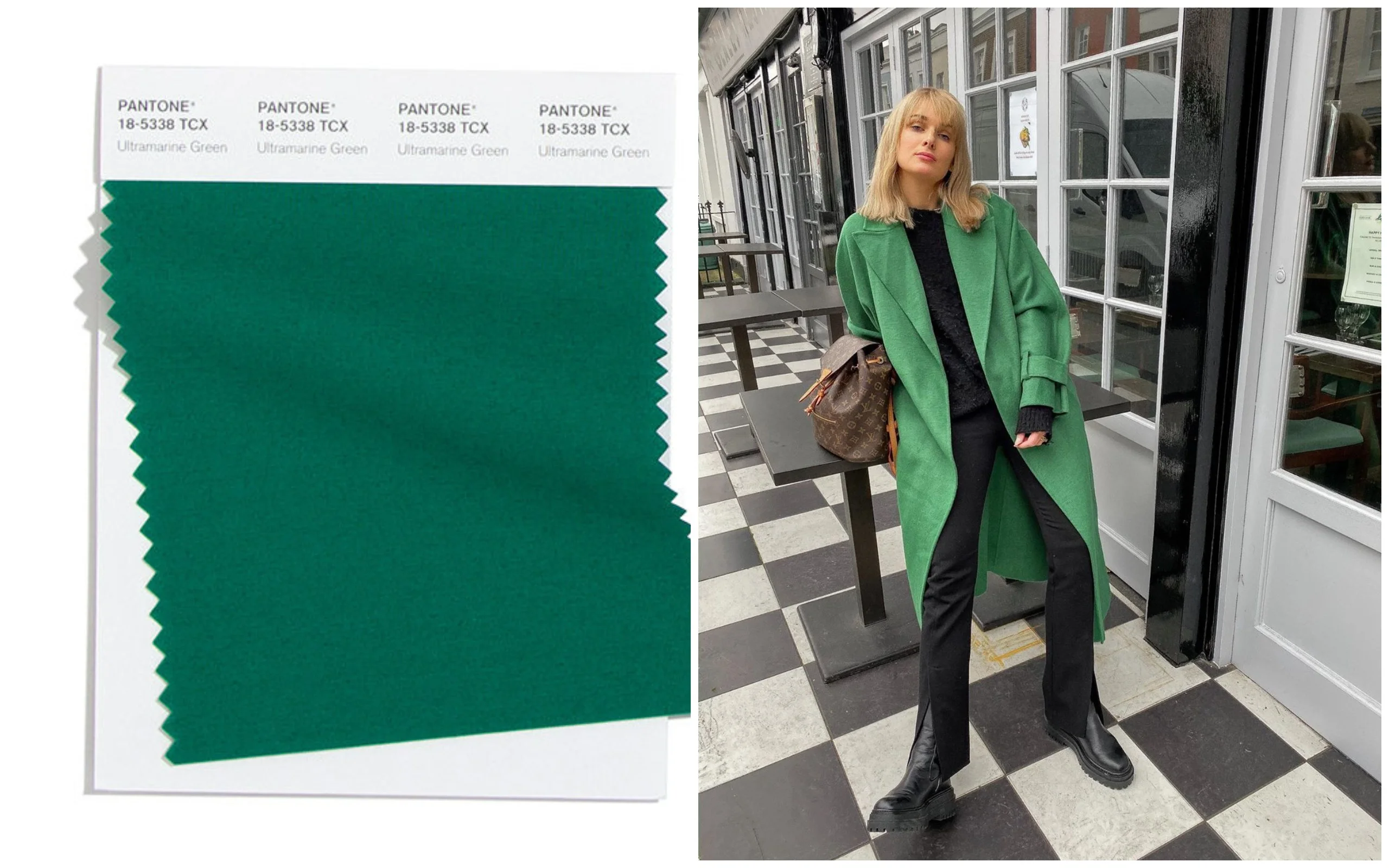 Модні кольори осені 2020 року в одязі - Ультрамариновий зелений (Ultramarine Green) - фото 488568
