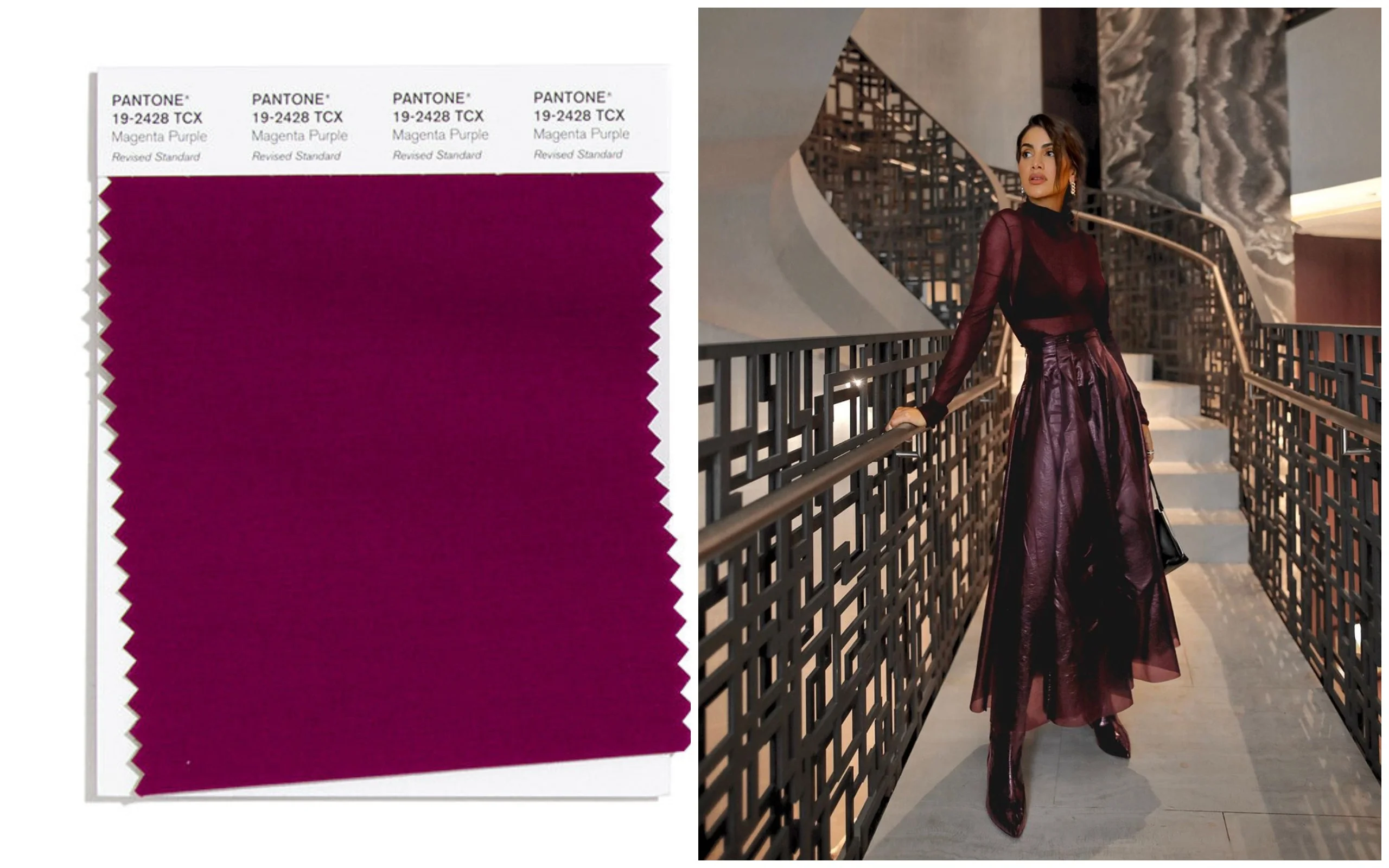 Модні кольори осені 2020 року в одязі - Пурпурово-фіолетовий (Magenta Purple) - фото 488574