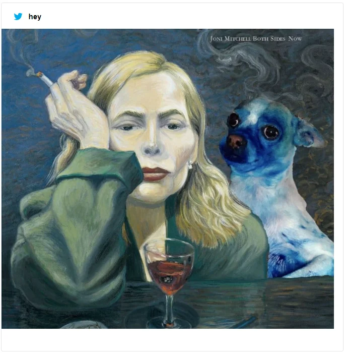 Пес испачкался в синей краске и стал живым произведением искусства – мемы не остановить - фото 492427