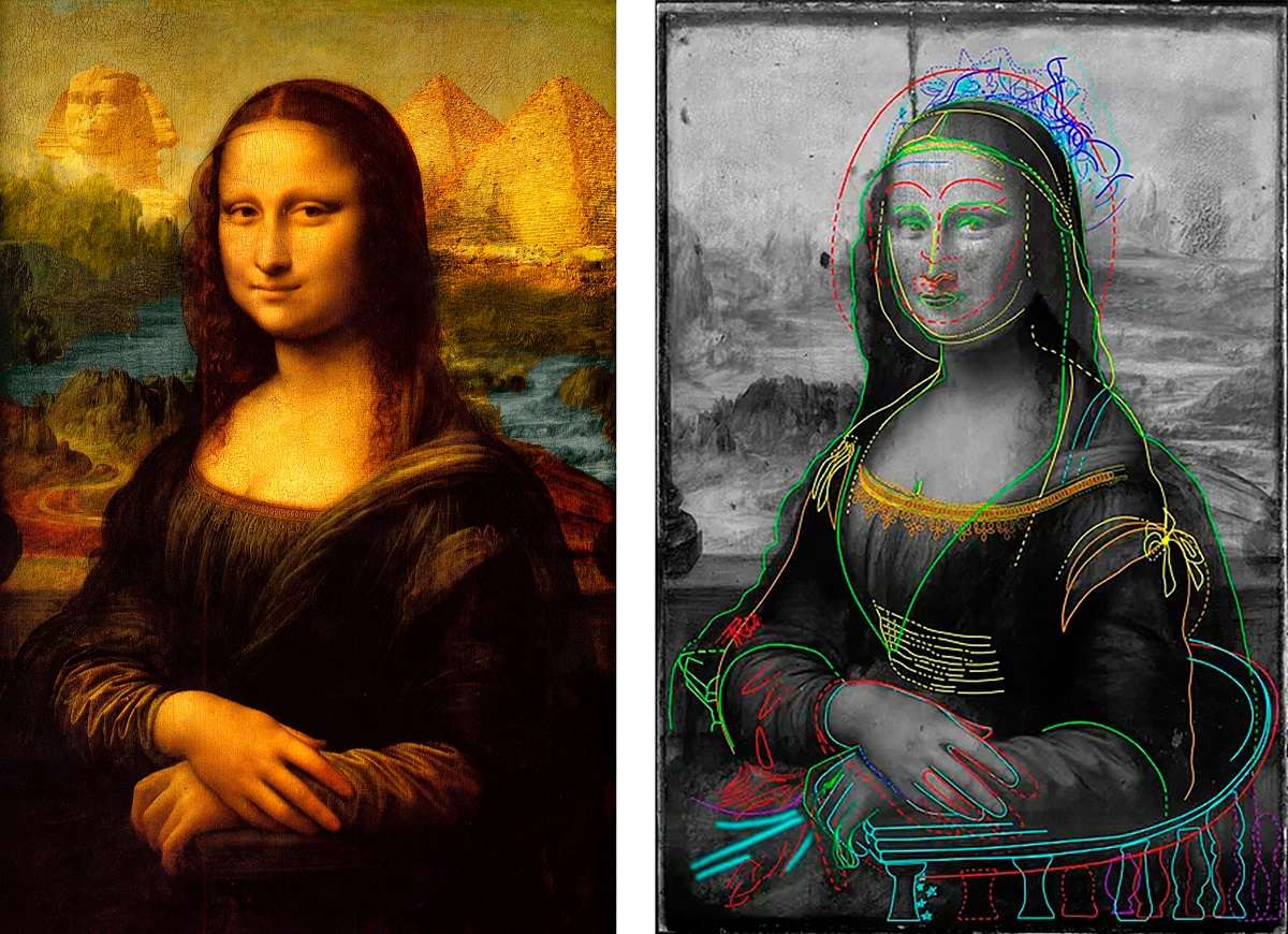 Уникальная находка: под картиной 'Мона Лиза' нашли скрытый рисунок Леонардо да Винчи - фото 492661