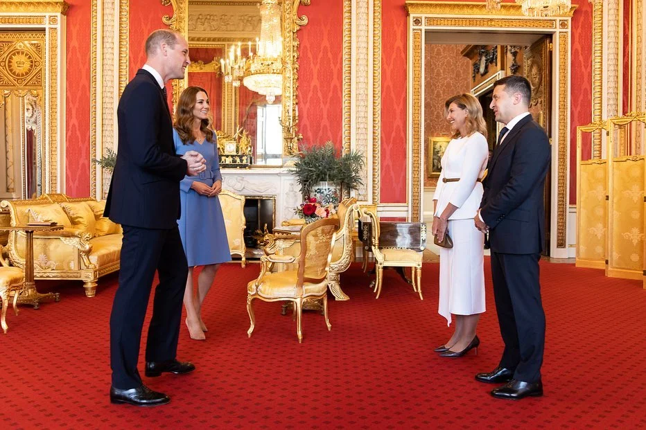 Олена та Володимир Зеленські зустрілися з Кейт Міддлтон і принцом Вільямом - фото 493337