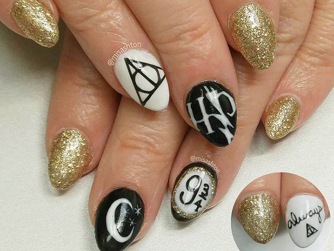 Harry Potter Nails by MisAshton