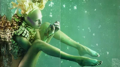 Подводная фотосессия в Vogue Nippon