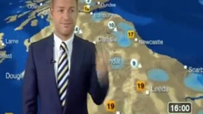 BBC извинилась за средний палец ведущего прогноза погоды