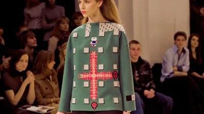Украинская неделя моды. Девушки в 8-битных платьях +ФОТО