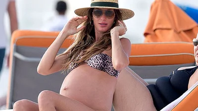 Беременная Жизель Бундхен разделась