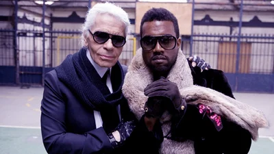 Kanye West на Неделе моды в Париже