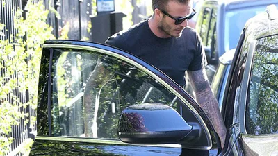 Идеальная прогулка Дэвида Бэкхема с доченькой