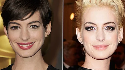 Звездный батл: лучшая прическа Энн Хэтэуэй