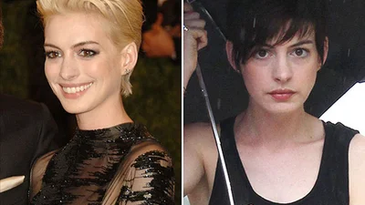 Энн Хэтэуэй снова стала брюнеткой