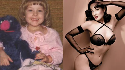 Дита фон Тиз удивила детскими фотографиями