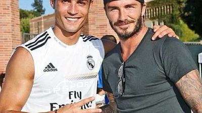 Девід Бекхем привів синів на тренування з Кріштіану Роналду