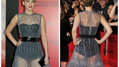 Оскароносная Дженнифер Лоуренс удивила прозрачным платьем