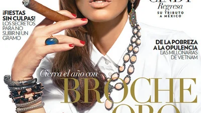 Синди Кроуфорд с сигарой в фотосессии для Marie Claire