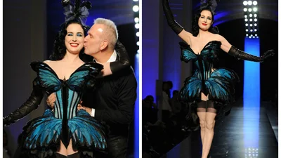 Дита Фон Тиз вышла на подиум в костюме бабочки