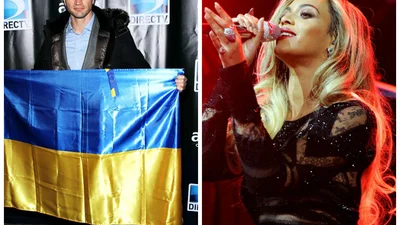 Кличко показал мировым звездам украинский флаг
